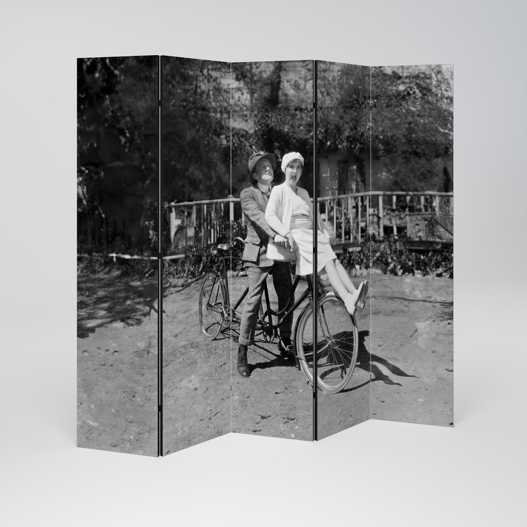 RIDING THROUGH TIME 5-Panel Room Divider