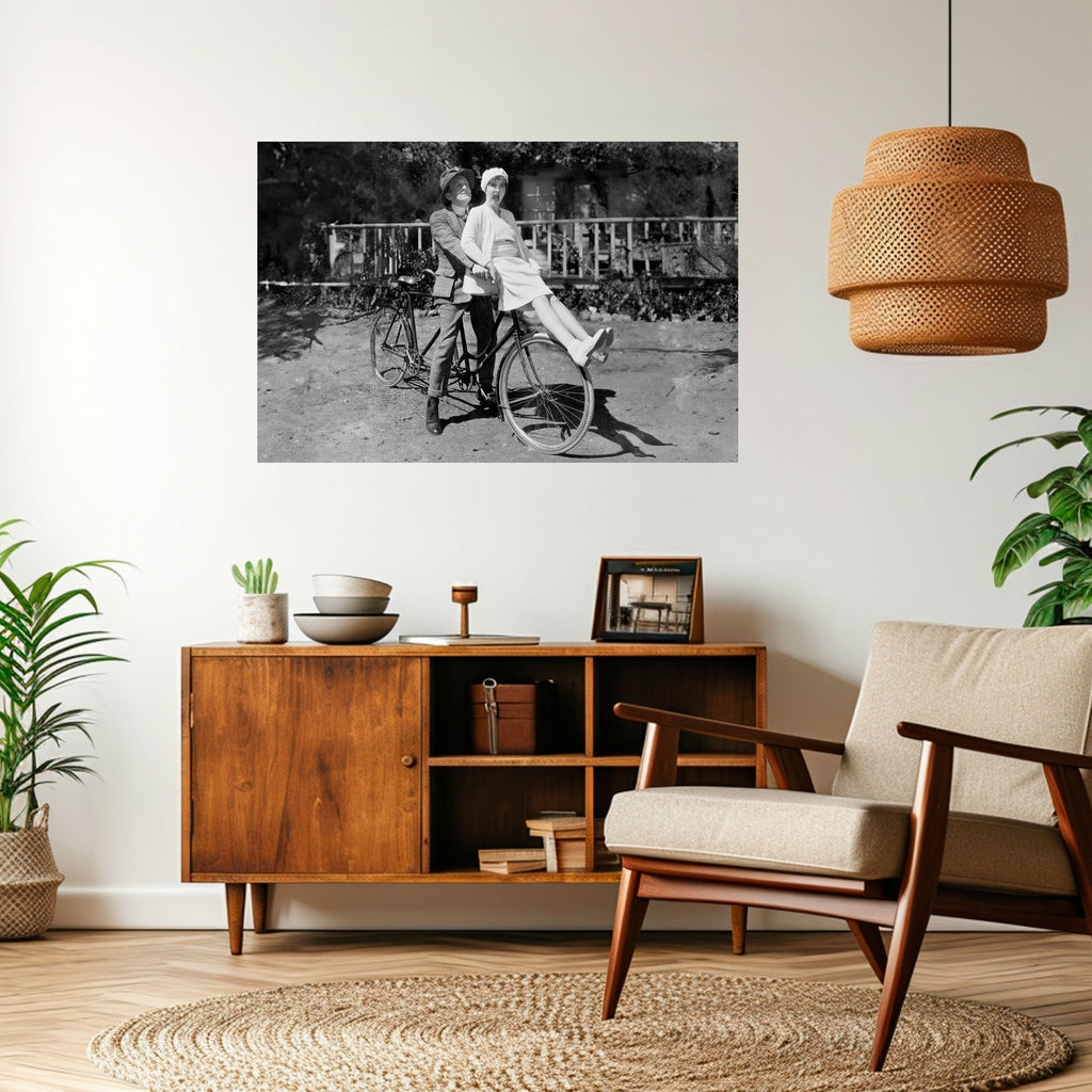 RIDING THROUGH TIME Peel and Stick Horizontal Poster
