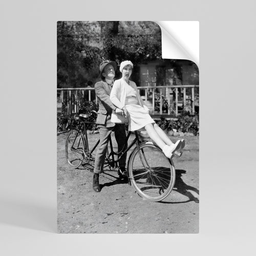 RIDING THROUGH TIME Peel and Stick Vertical Poster