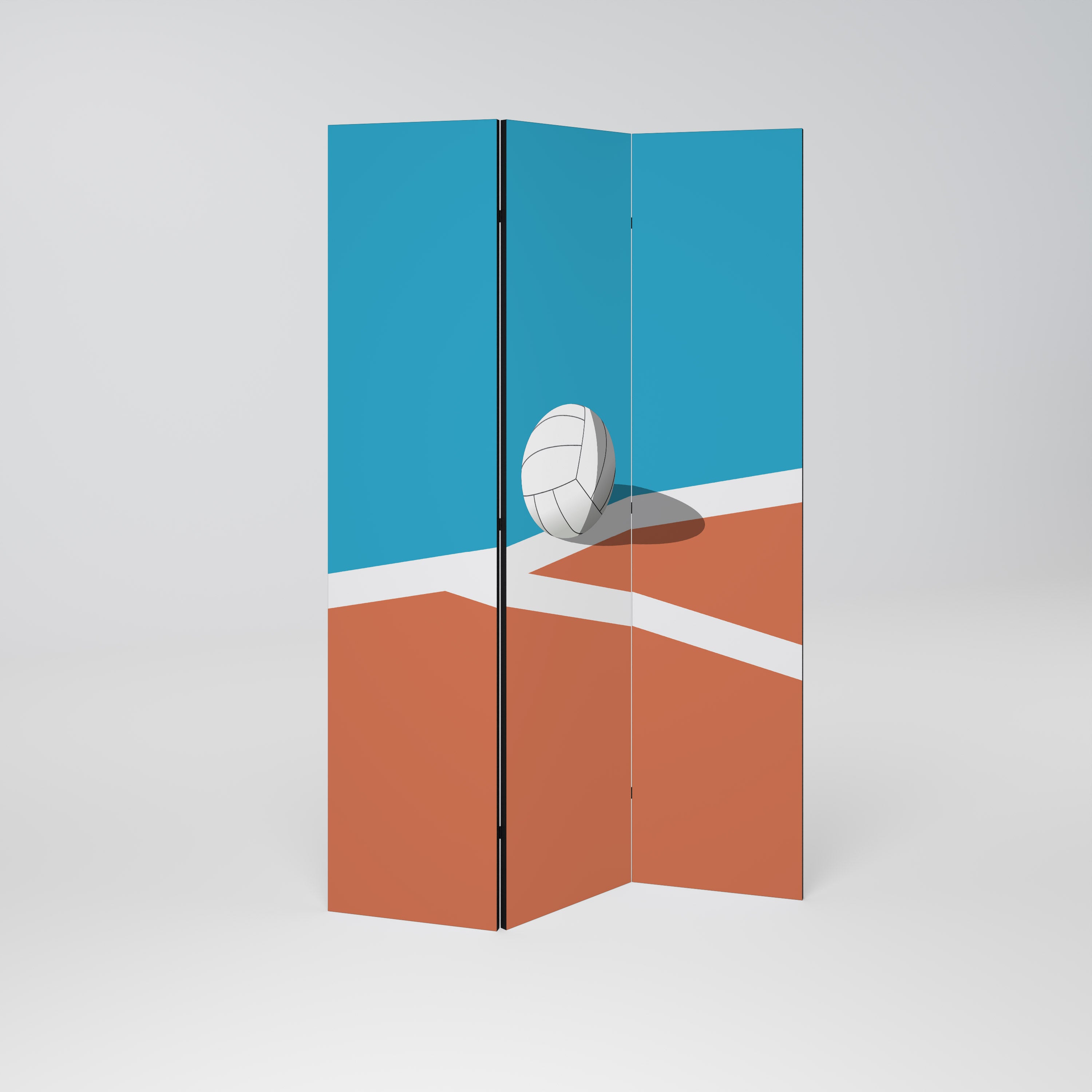 VOLLEYBALL TIME 3-Panel Room Divider