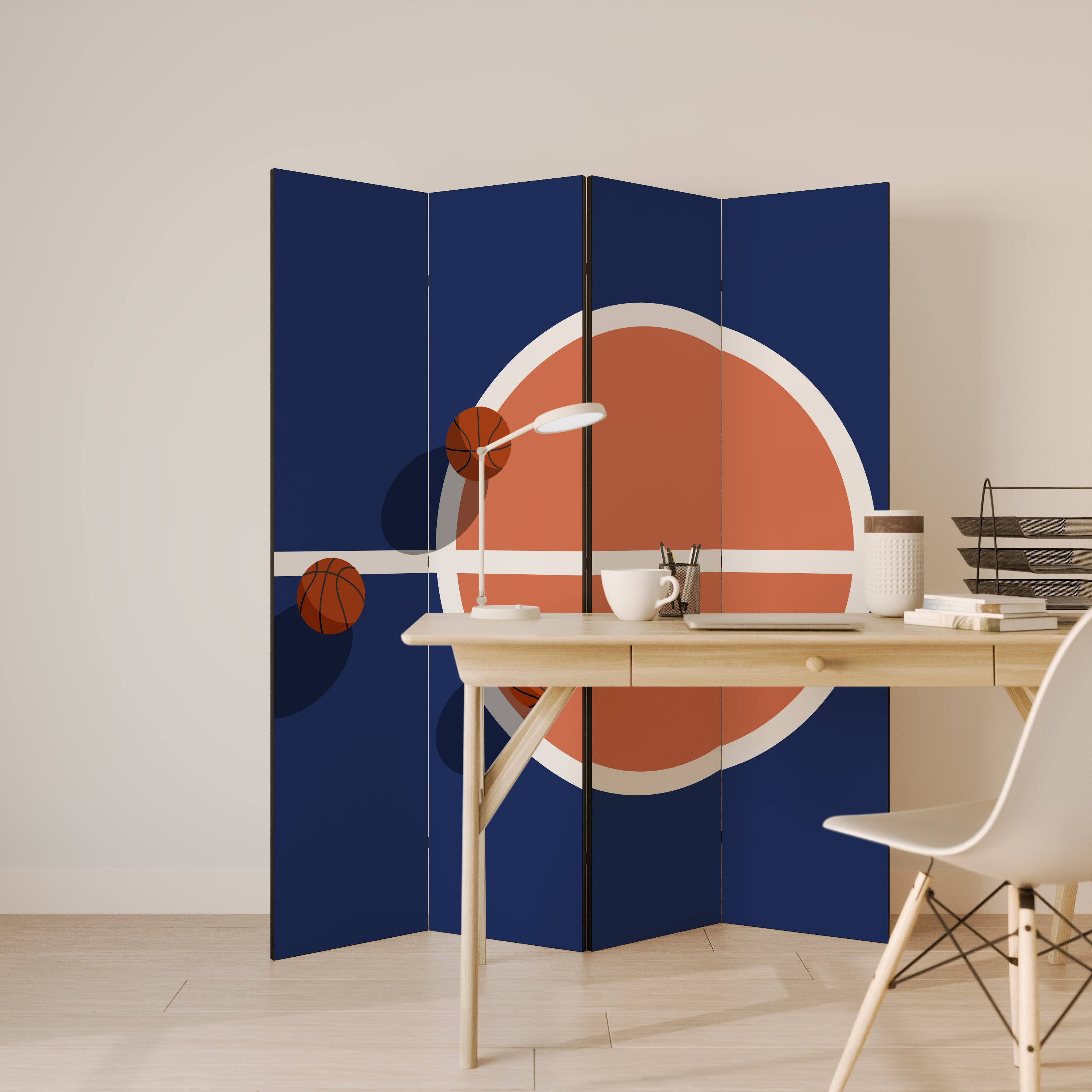 BASKETBALL CHALLENGE 4-Panel Room Divider