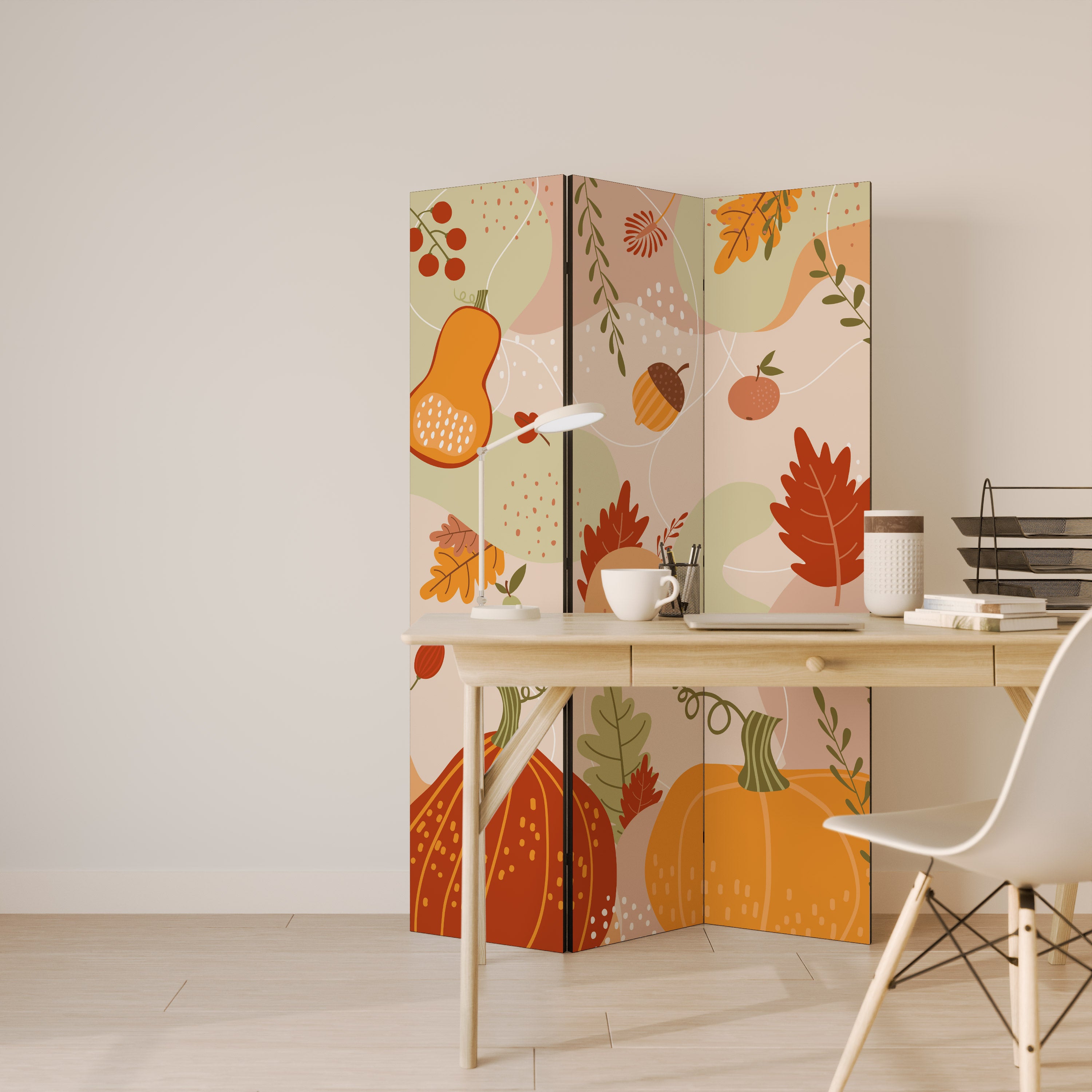 HELLO AUTUMN 3-Panel Room Divider
