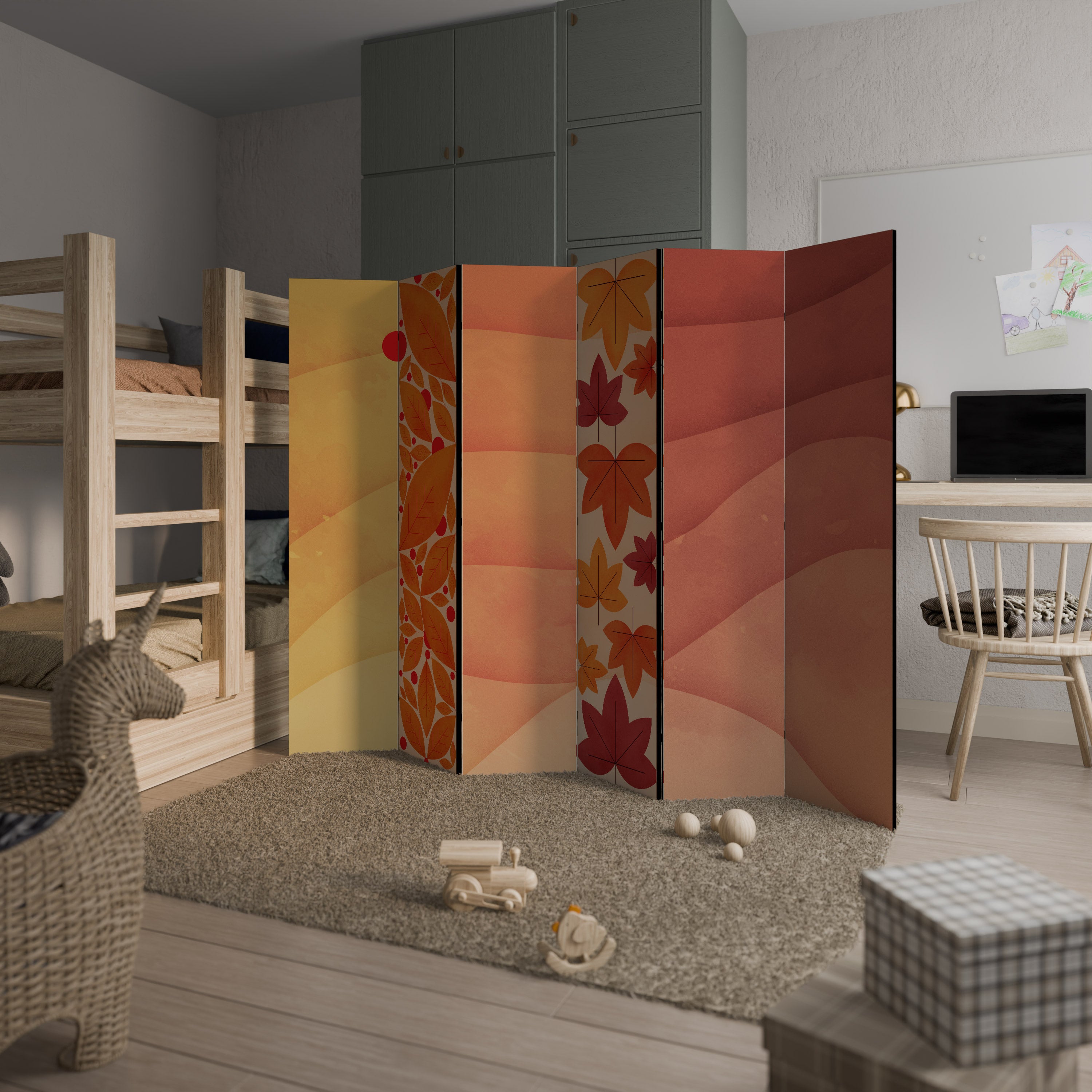 VIBRANT FALL FOLIAGE 6-Panel Room Divider