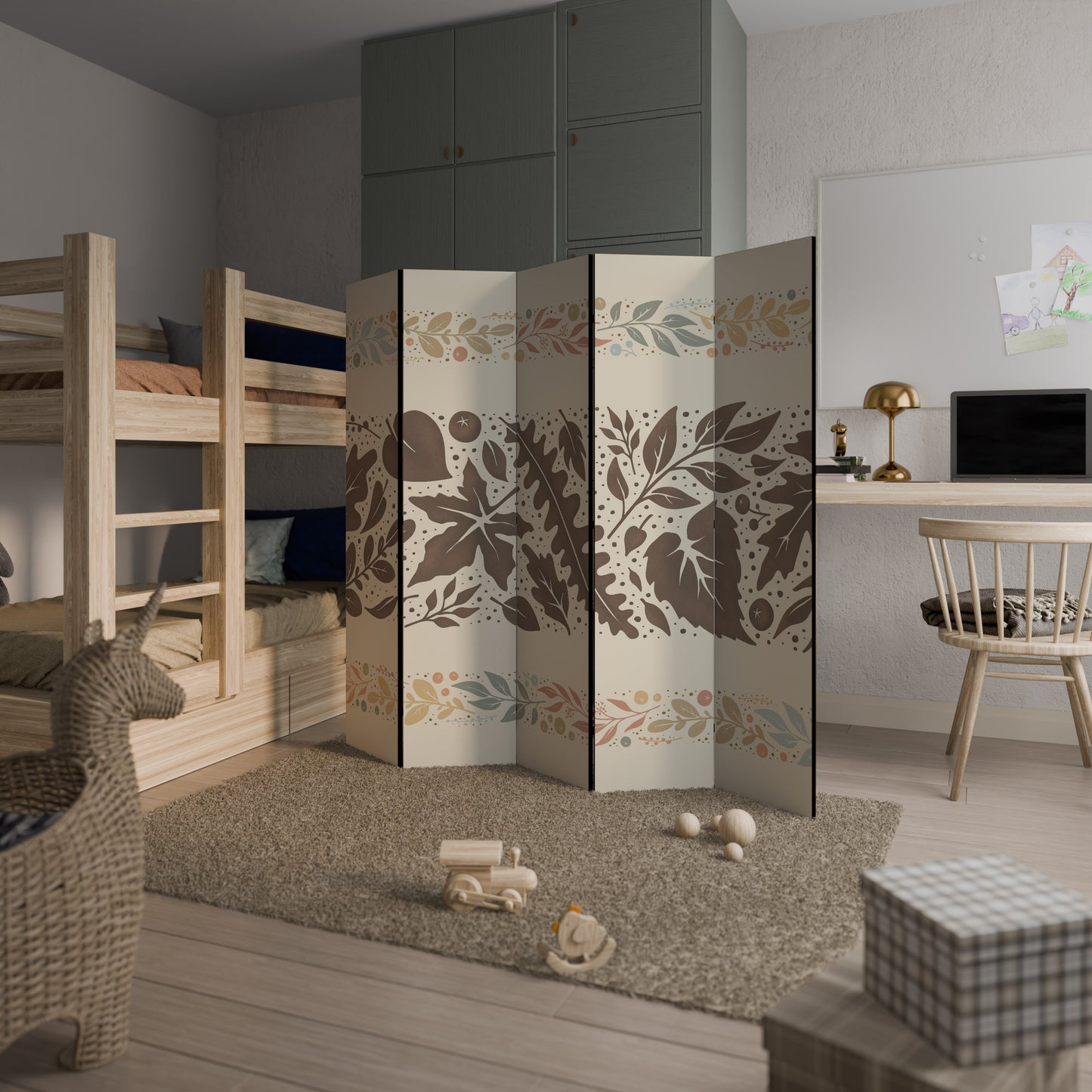 FOLIAGE ROWS 5-Panel Room Divider