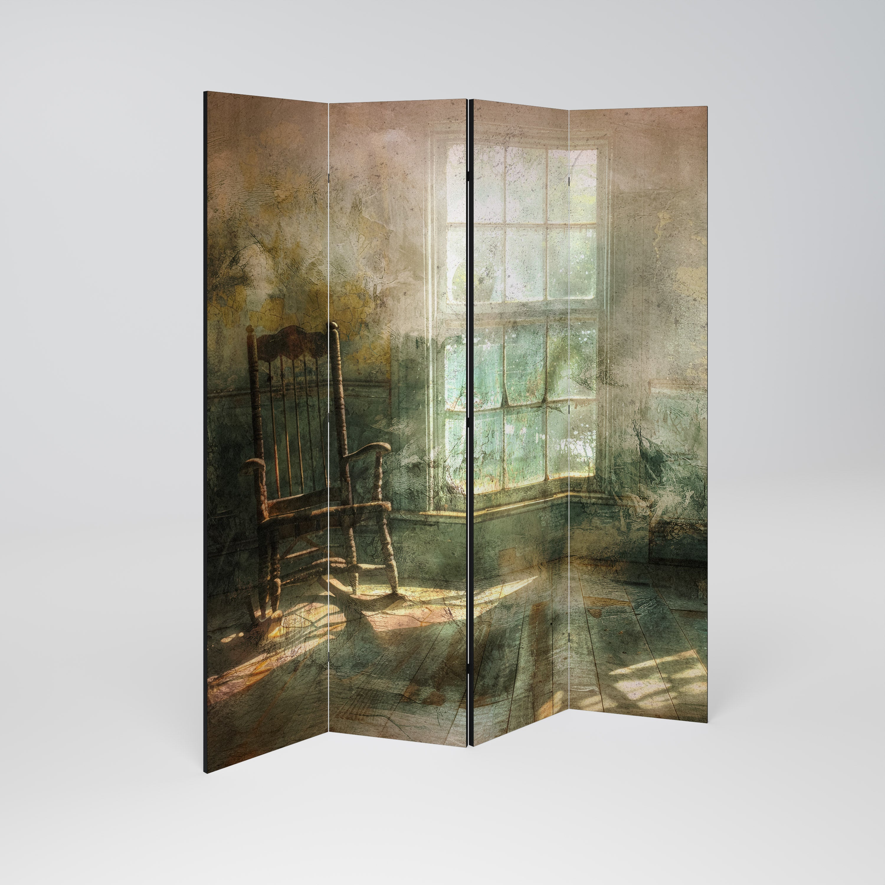 SUNLIT STILLNESS 4-Panel Room Divider