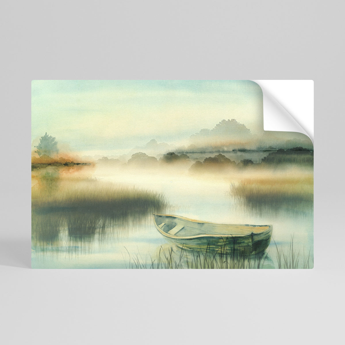 MORNING BY THE LAKE Αυτοκόλλητη Αφίσα οριζόντια