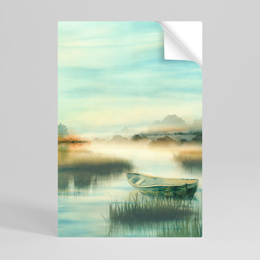 MORNING BY THE LAKE Peel and Stick Vertical Poster
