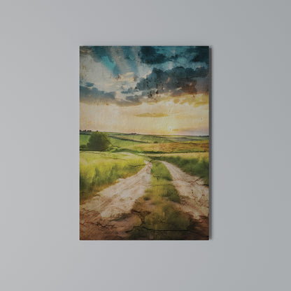 SUNSET PATH Κατακόρυφος Πίνακας σε Καμβά