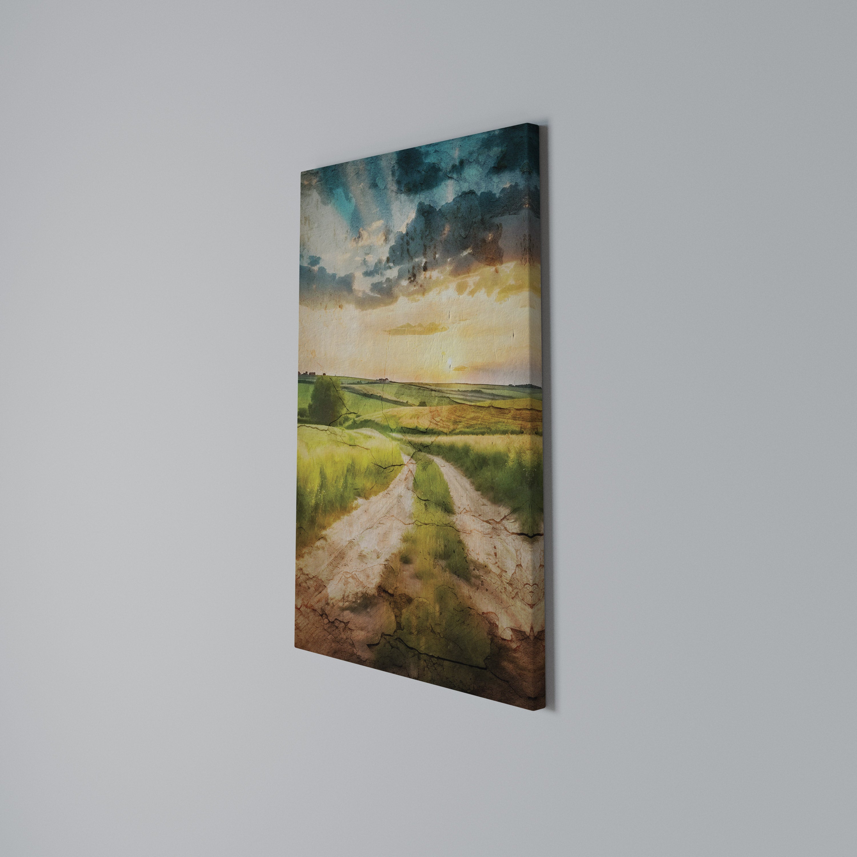 SUNSET PATH Κατακόρυφος Πίνακας σε Καμβά