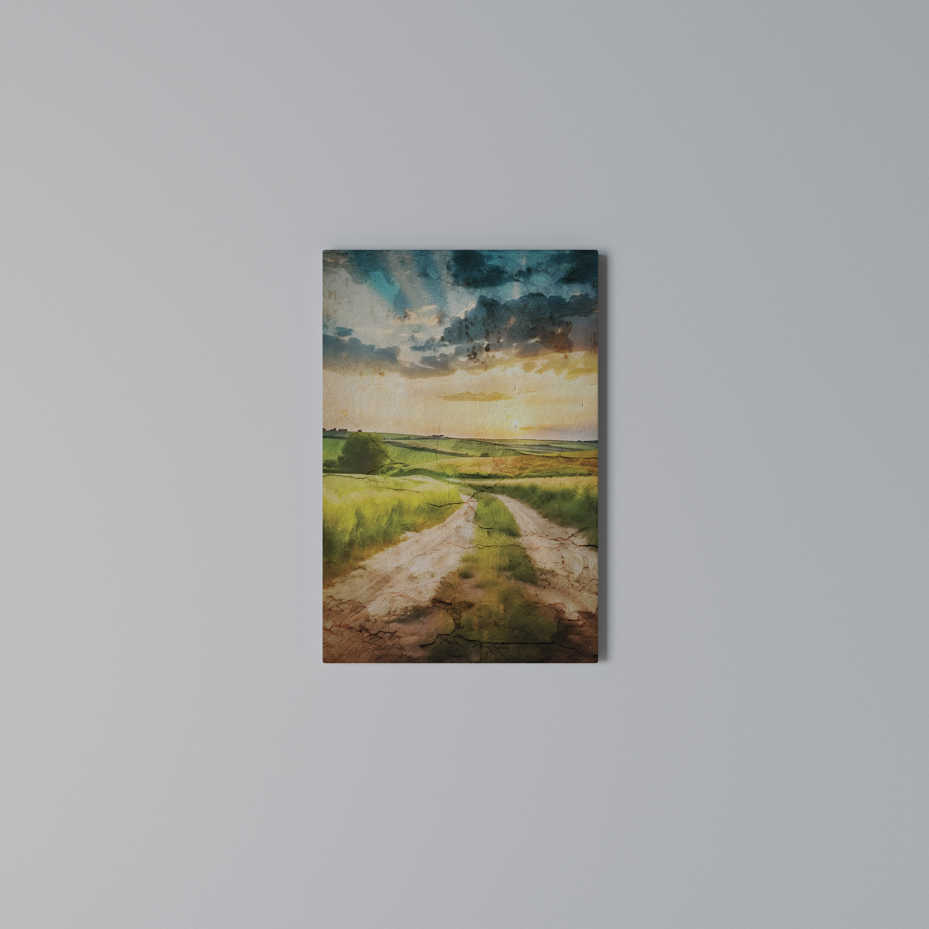 SUNSET PATH Κατακόρυφος Πίνακας σε Καμβά