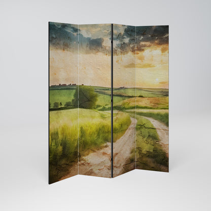 SUNSET PATH Παραβάν με 4 πάνελ