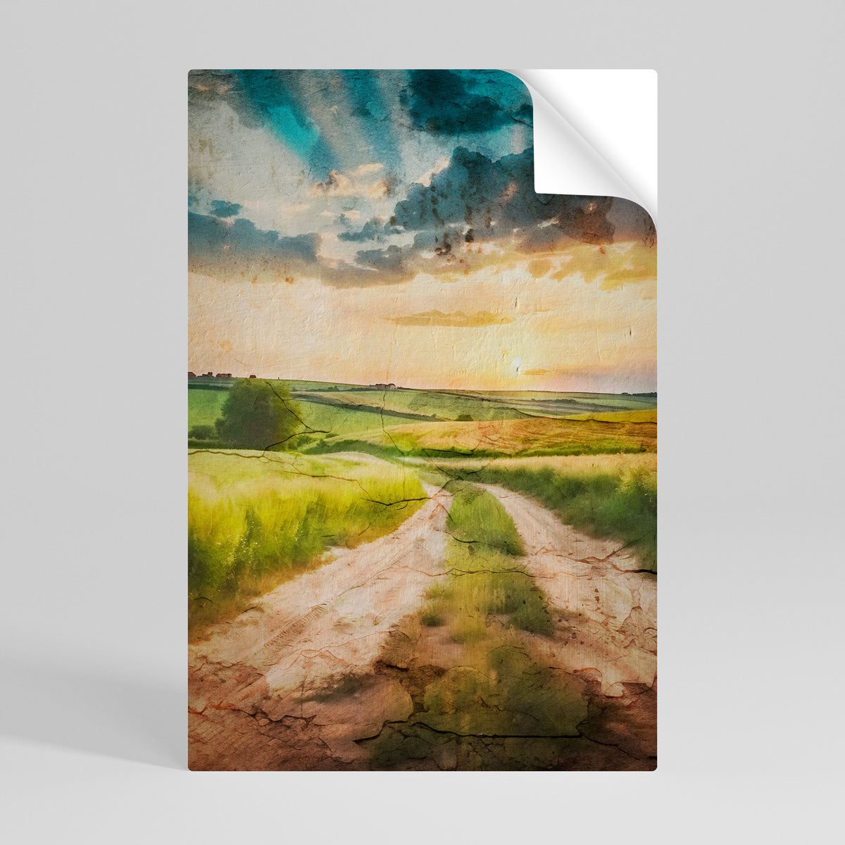 SUNSET PATH Αυτοκόλλητη Αφίσα κάθετη