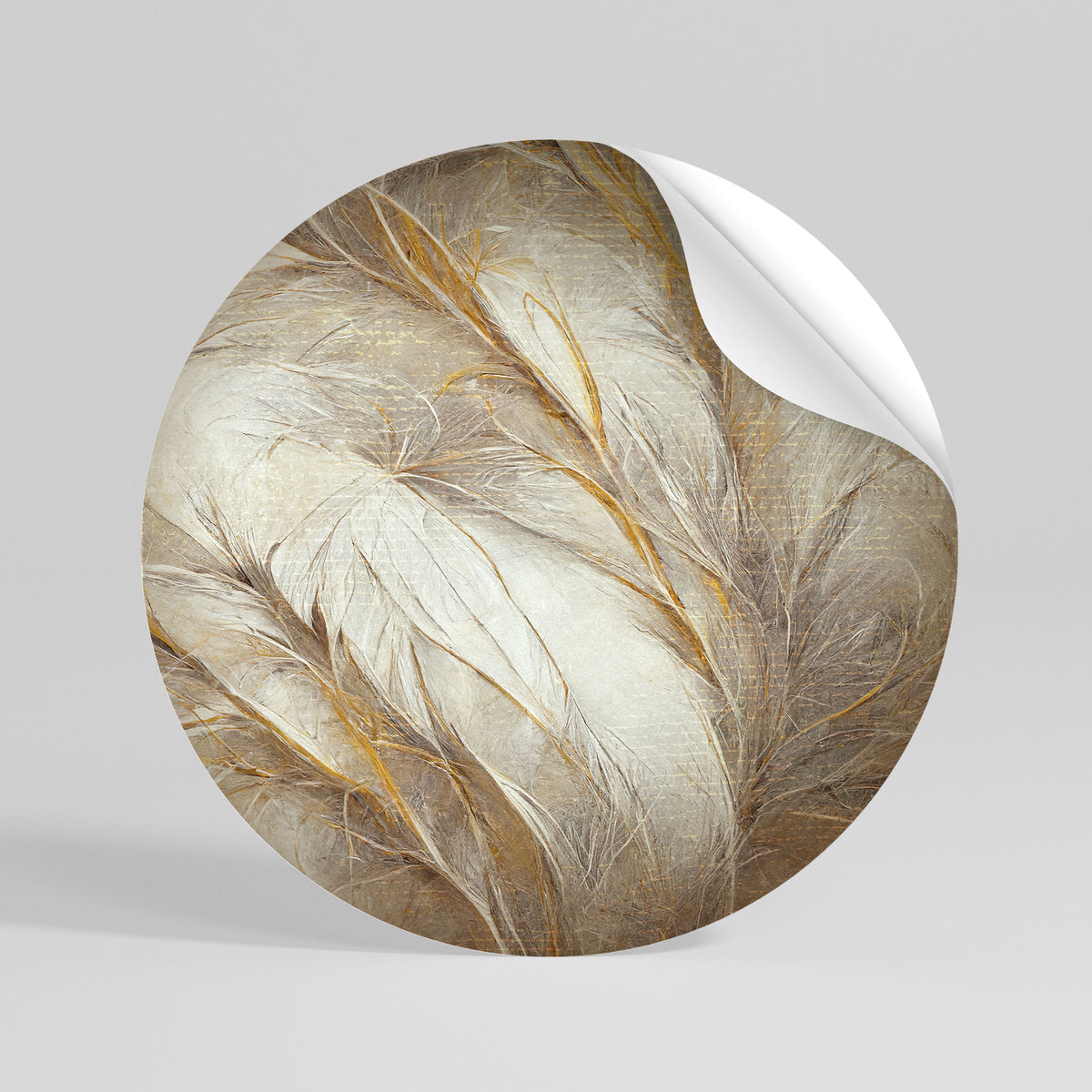 SOFT PLUMAGE Αυτοκόλλητη Αφίσα στρογγυλή