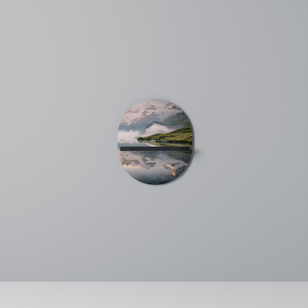 Οβάλ Ράφι FOGGY HORIZON σε Μαύρο Φινίρισμα