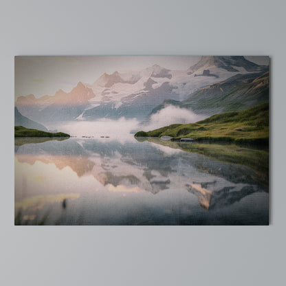 FOGGY HORIZON Horizontal Canvas Print