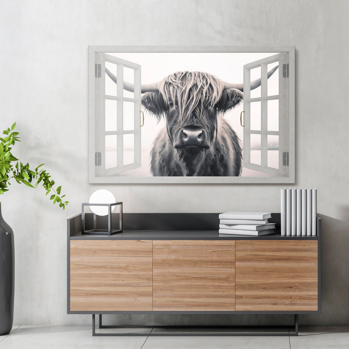 WILDLY WINDOWED VIEWS Horizontal Canvas Print