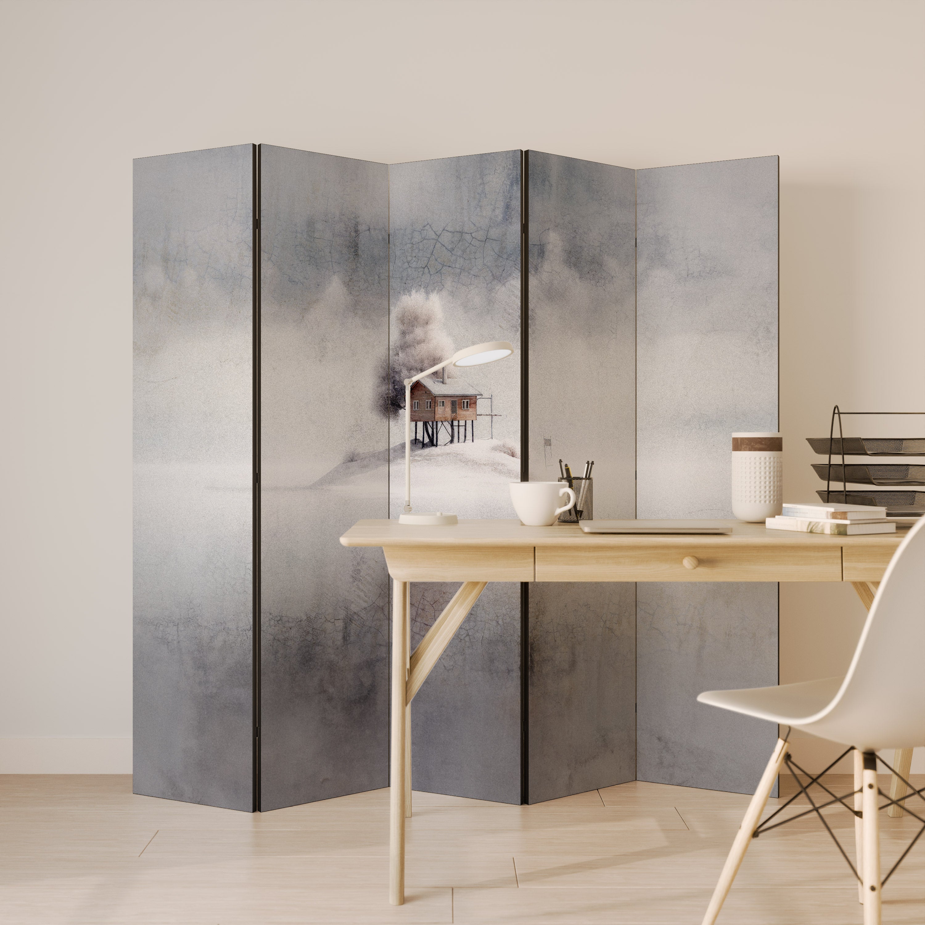 SILENT CABIN 5-Panel Room Divider