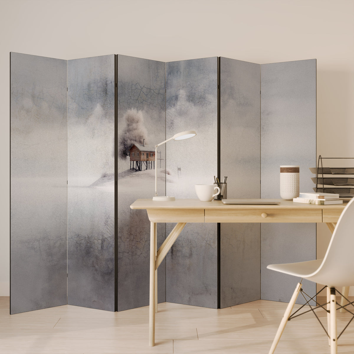 SILENT CABIN 6-Panel Room Divider