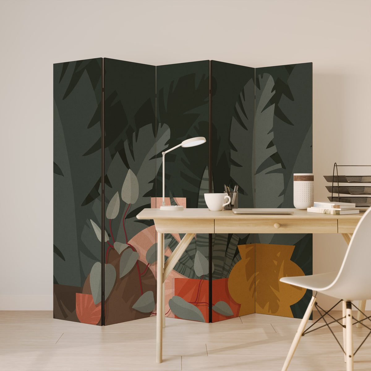 TROPICAL COMPOSITION 5-Panel Room Divider