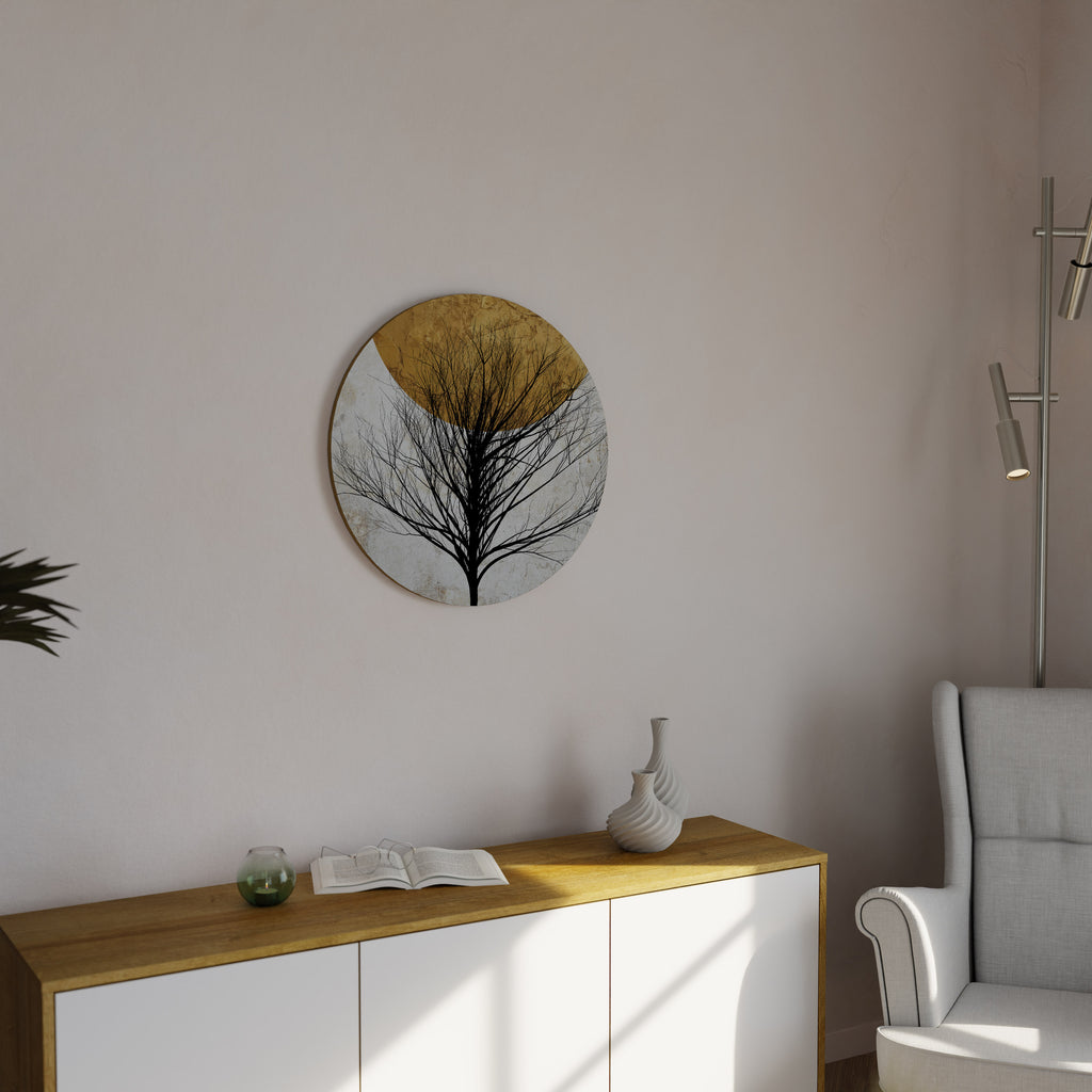 LONELY TREE Round Wall Art