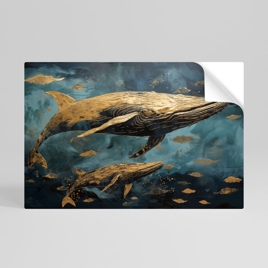 WHALE SONG SYMPHONY Αυτοκόλλητη Αφίσα οριζόντια