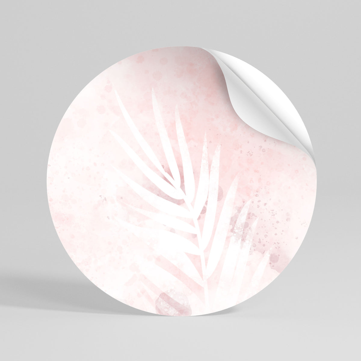 FLORA IN BLUSH Αυτοκόλλητη Αφίσα στρογγυλή