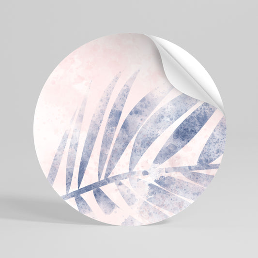 FLORAL MIST ELEGANCE Αυτοκόλλητη Αφίσα στρογγυλή