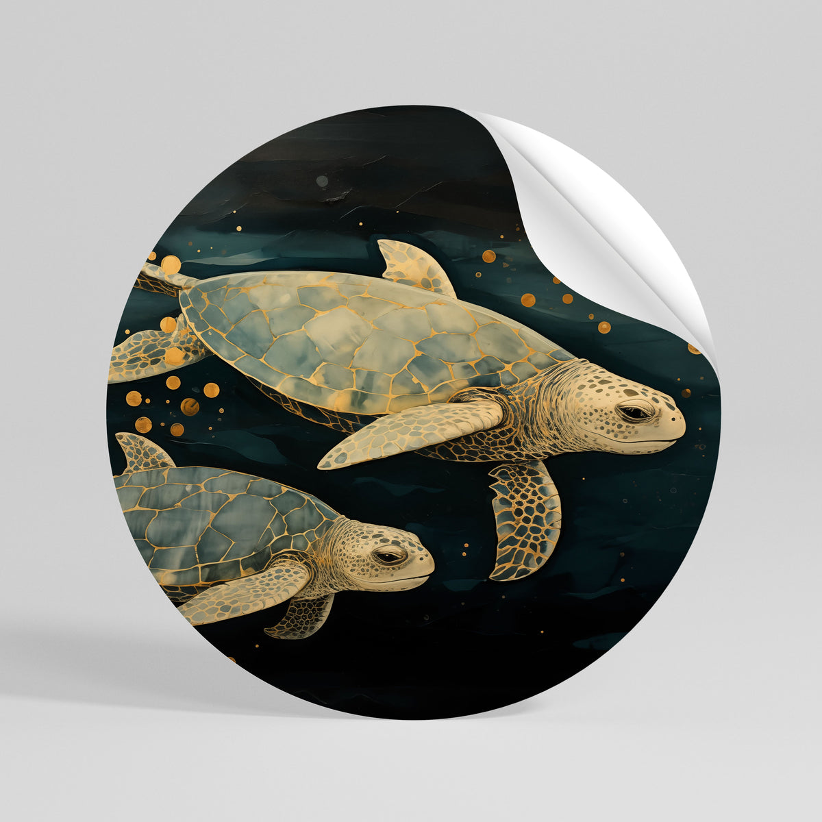 SERENE JOURNEY Αυτοκόλλητη Αφίσα στρογγυλή