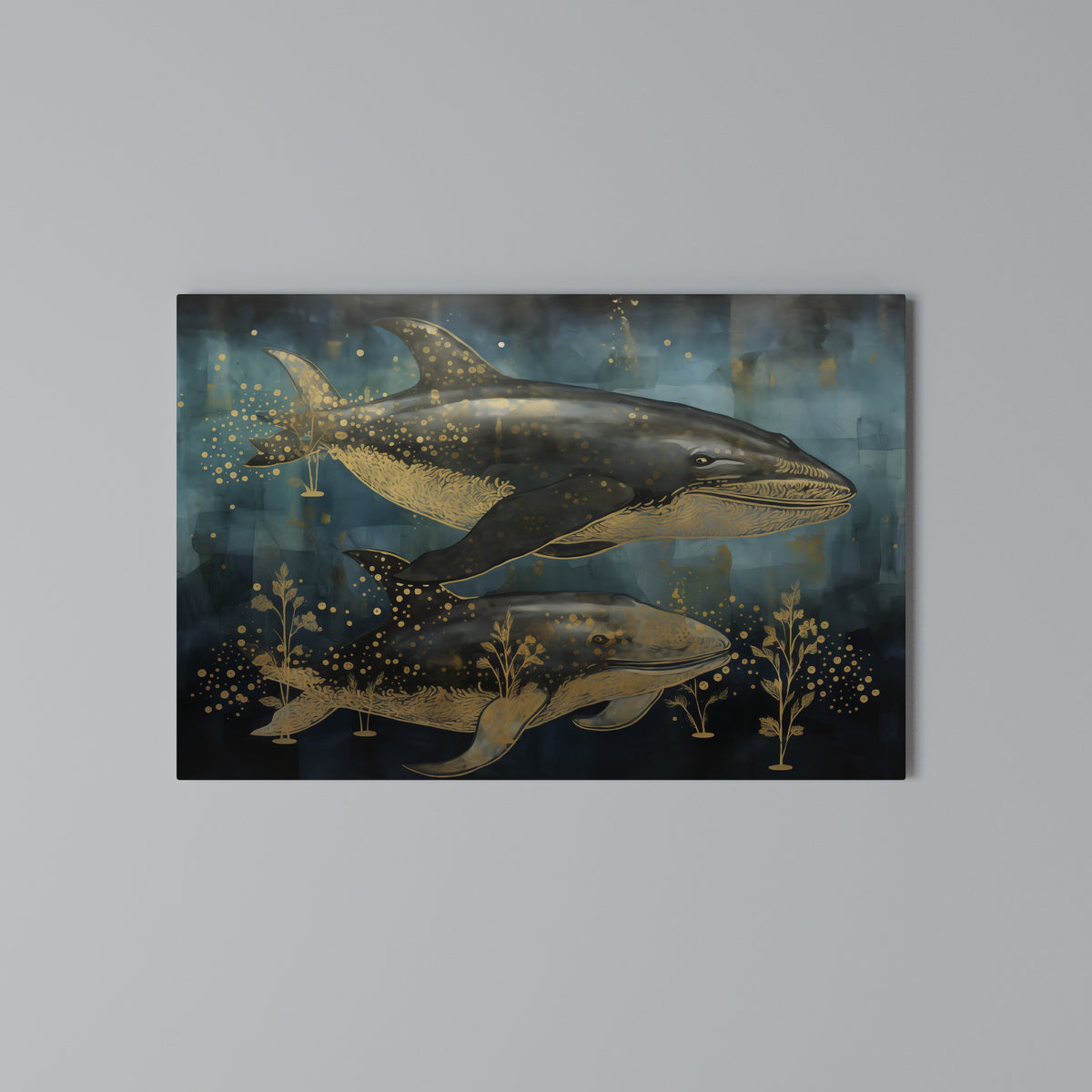 AQUATIC ELEGANCE Horizontal Canvas Print