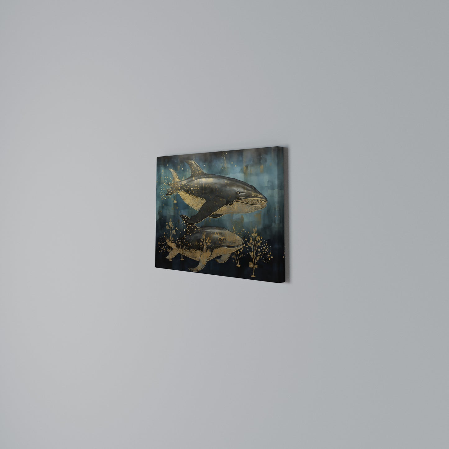 AQUATIC ELEGANCE Horizontal Canvas Print