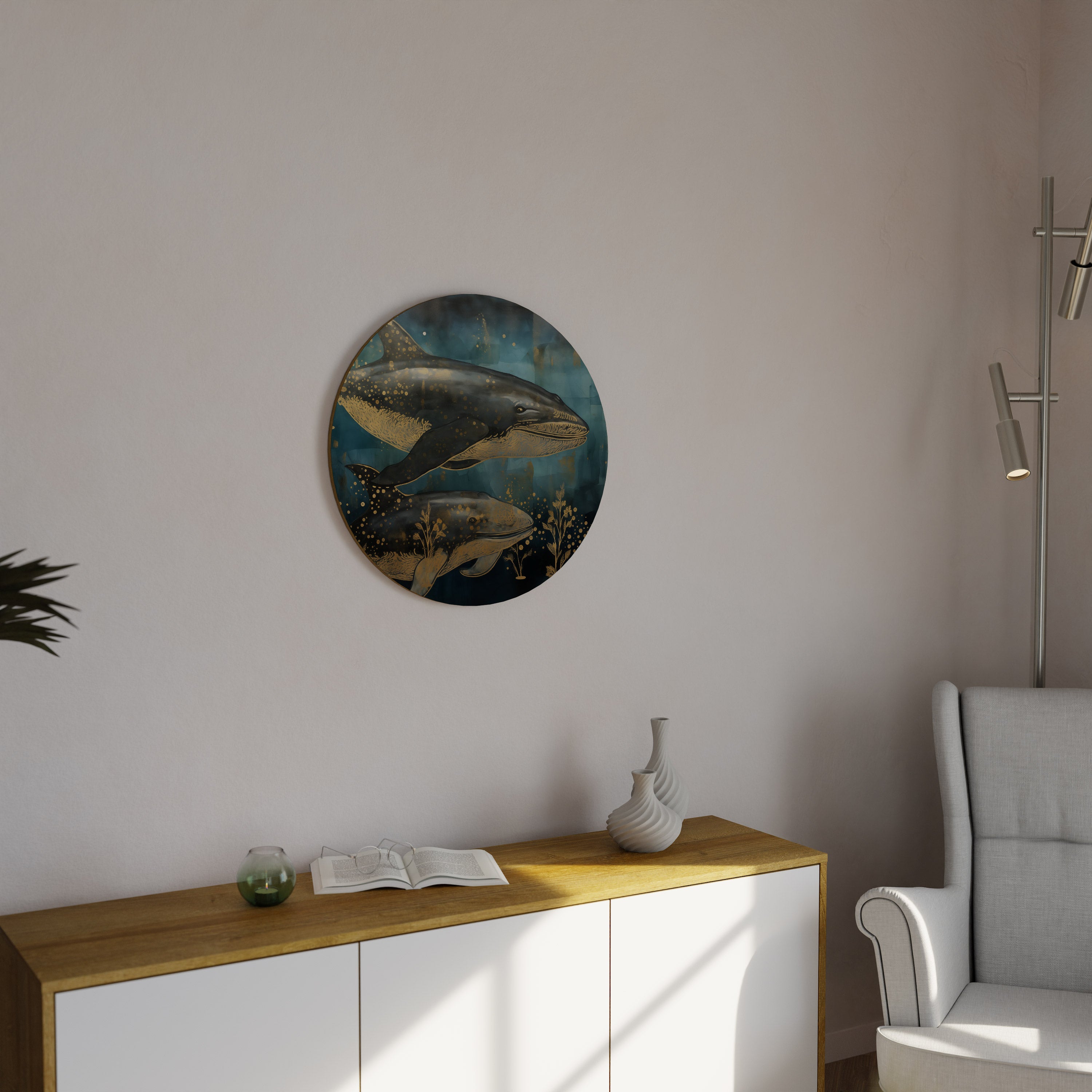 Στρογγυλή Τέχνη Τοίχου AQUACITIC ELEGANCE