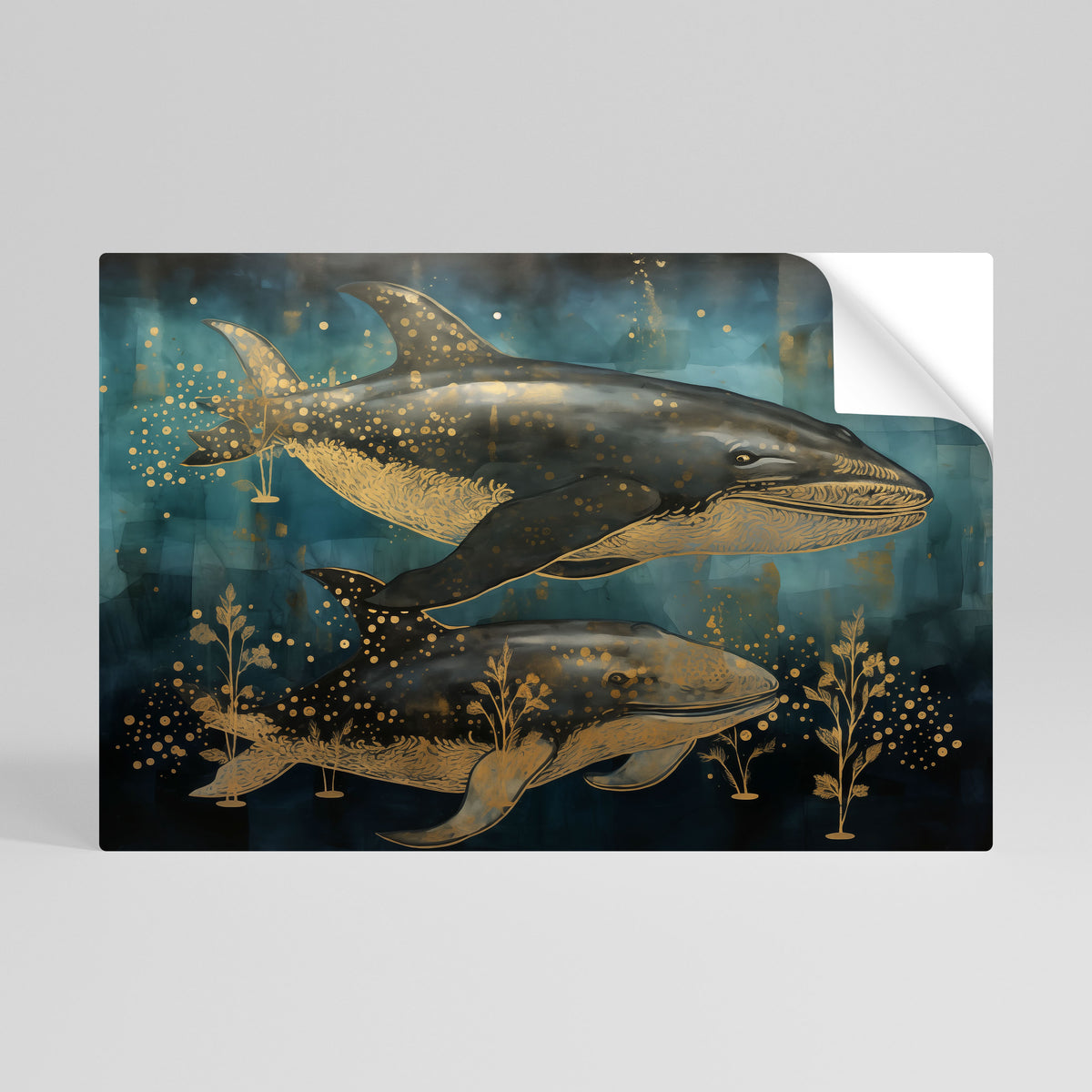 AQUATIC ELEGANCE Αυτοκόλλητη Αφίσα οριζόντια