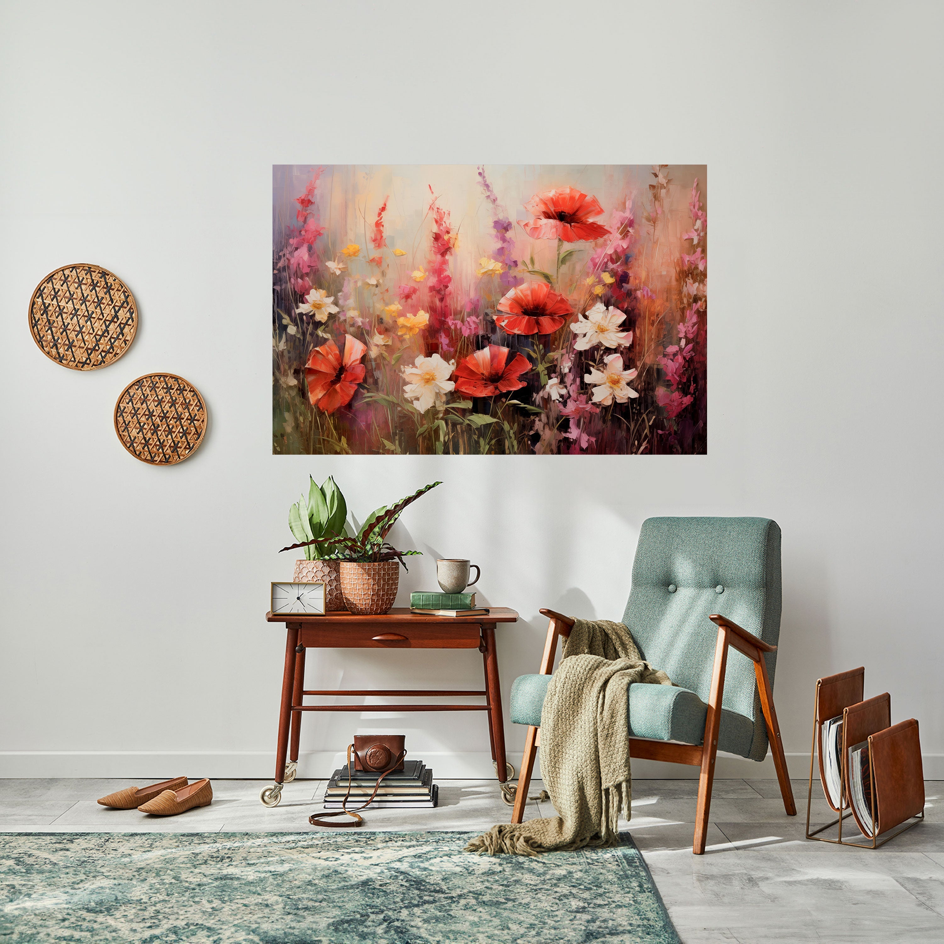 VIBRANT BLOOM SYMPHONY Οριζόντια Αφίσα Peel and Stick
