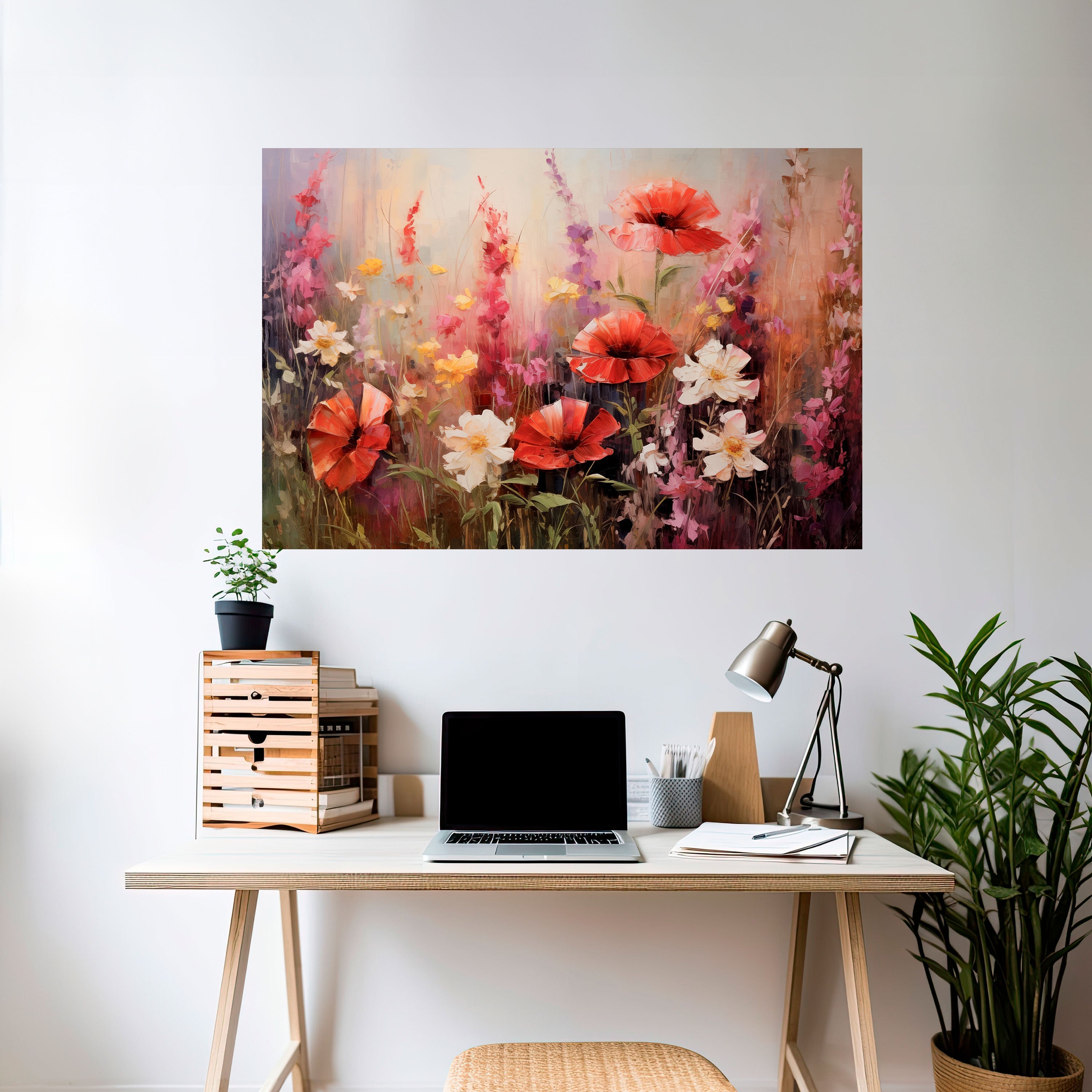 VIBRANT BLOOM SYMPHONY Οριζόντια Αφίσα Peel and Stick