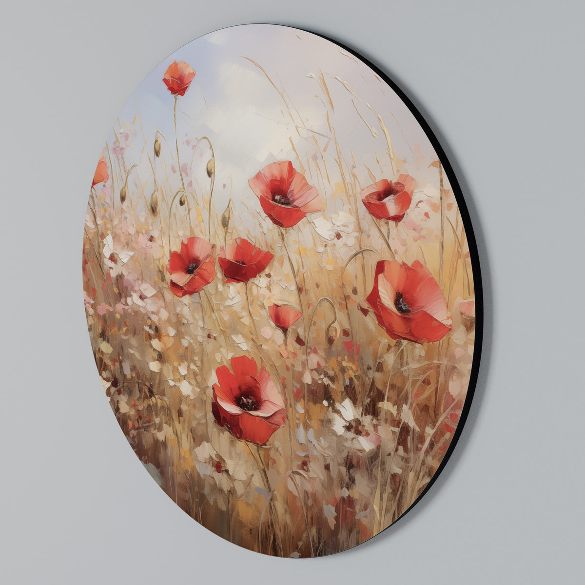 POPPY DREAMSCAPE Στρογγυλός πίνακας ζωγραφικής