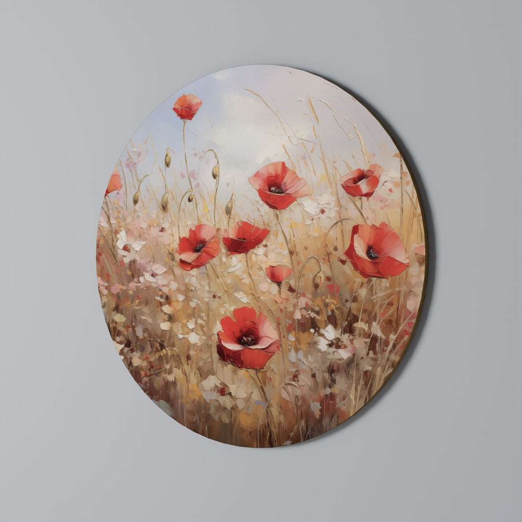 Στρογγυλή Τέχνη Τοίχου POPPY DREAMSCAPE