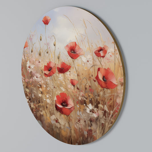 POPPY DREAMSCAPE Στρογγυλός πίνακας ζωγραφικής