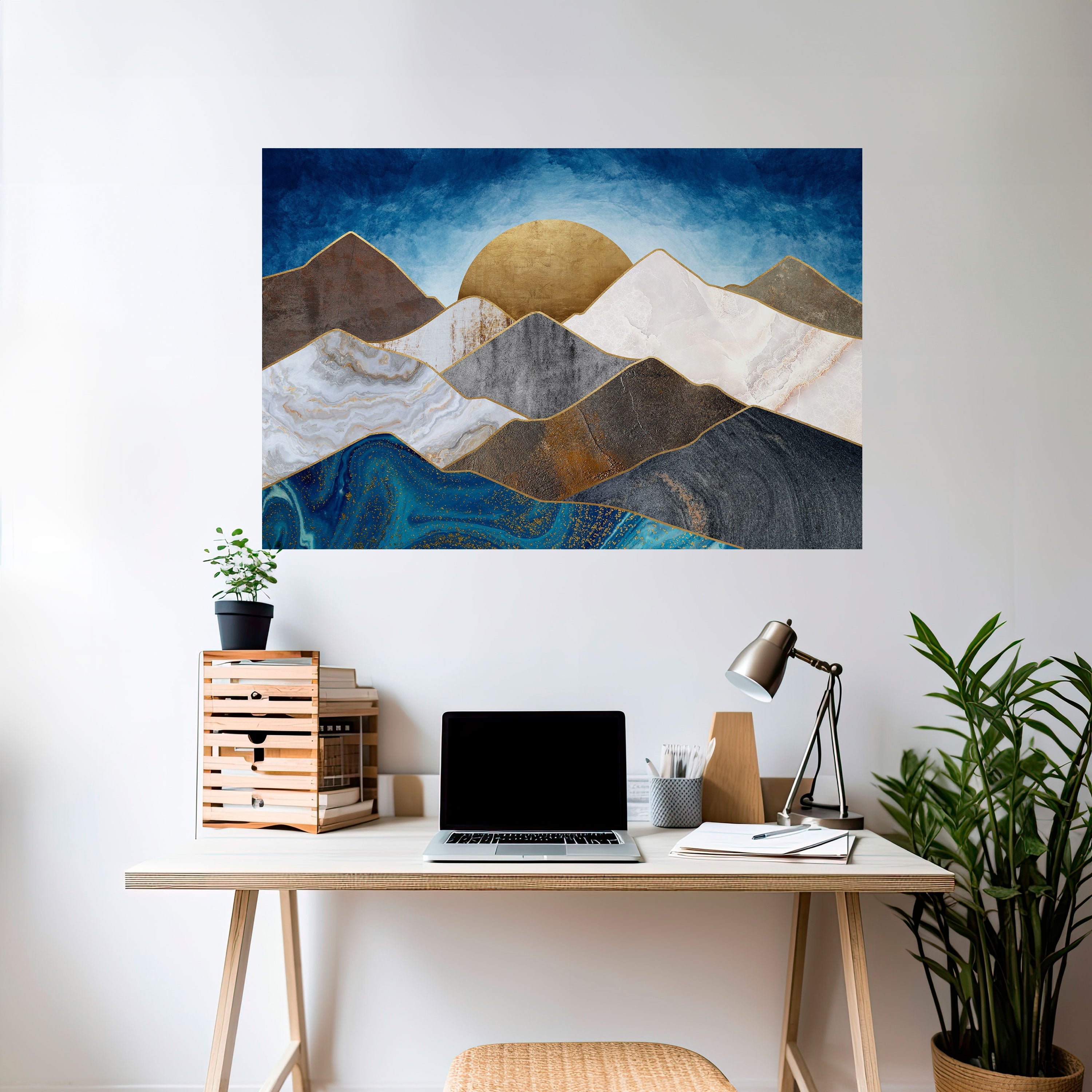 Οριζόντια αφίσα "SHEEN OF PEAKS" με αποκόλληση και κολλήματα