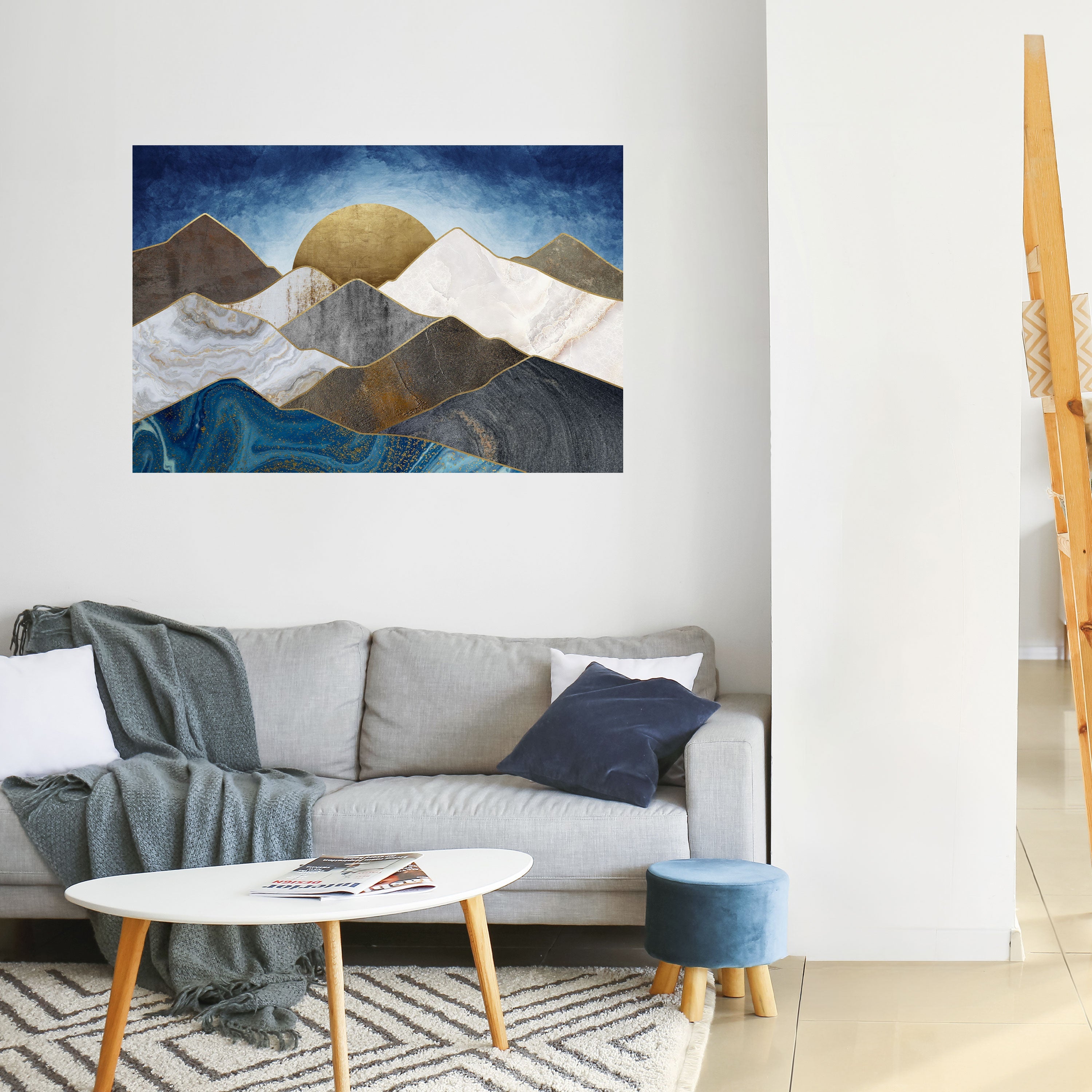 Οριζόντια αφίσα "SHEEN OF PEAKS" με αποκόλληση και κολλήματα