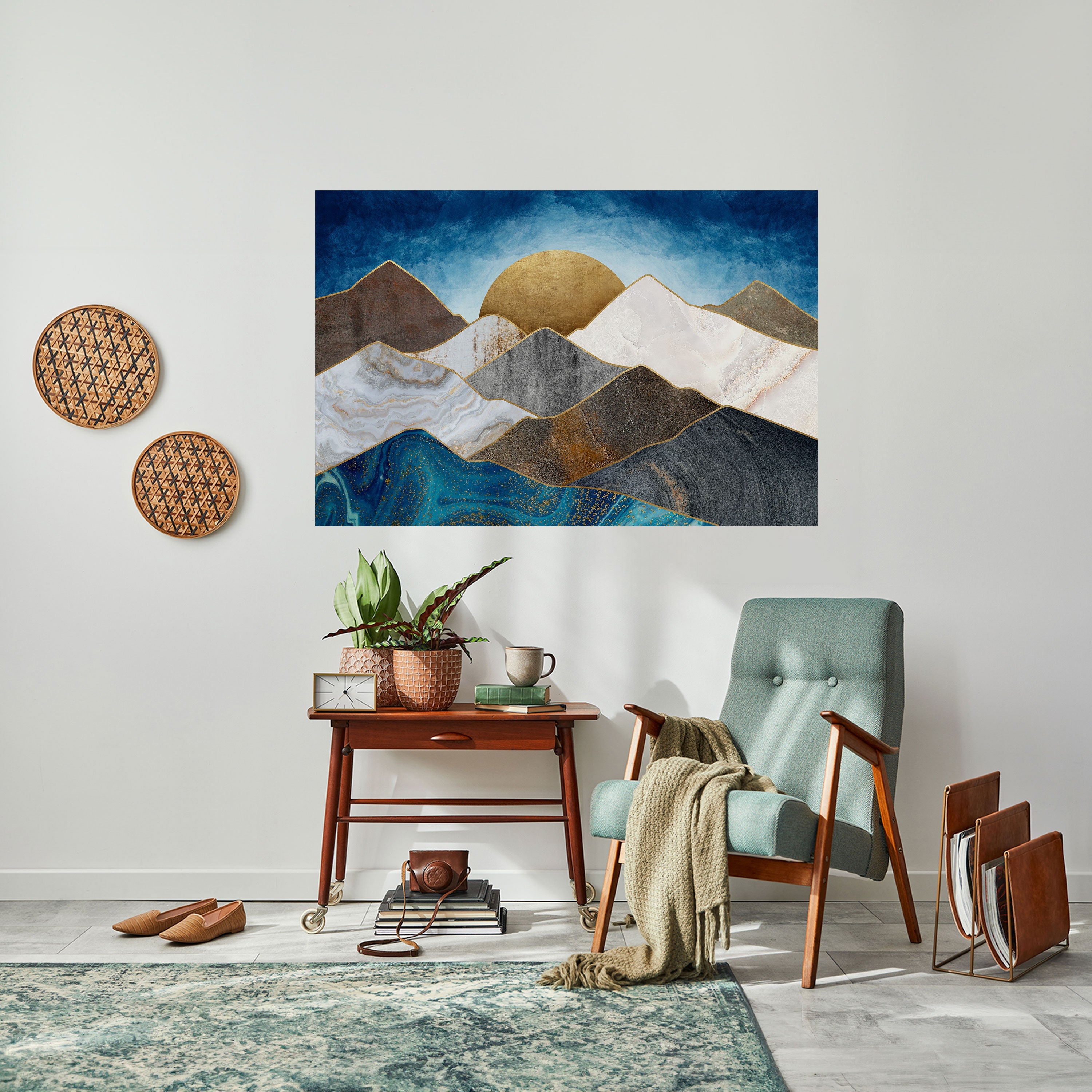 Οριζόντια αφίσα "SHEEN OF PEAKS" με αποκόλληση και κολλήματα