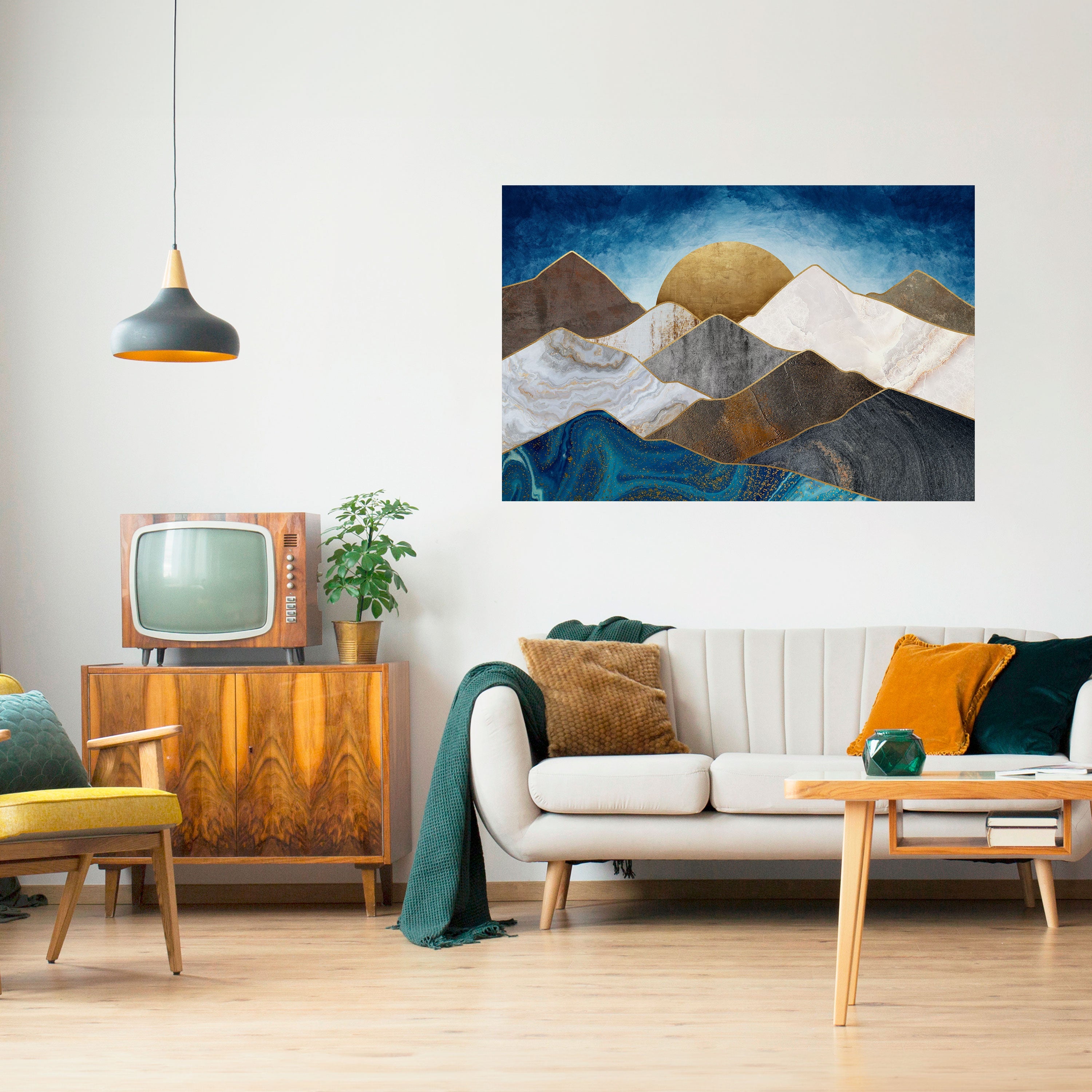Οριζόντια αφίσα "SHEEN OF PEAKS" με αποκόλληση και κολλήματα
