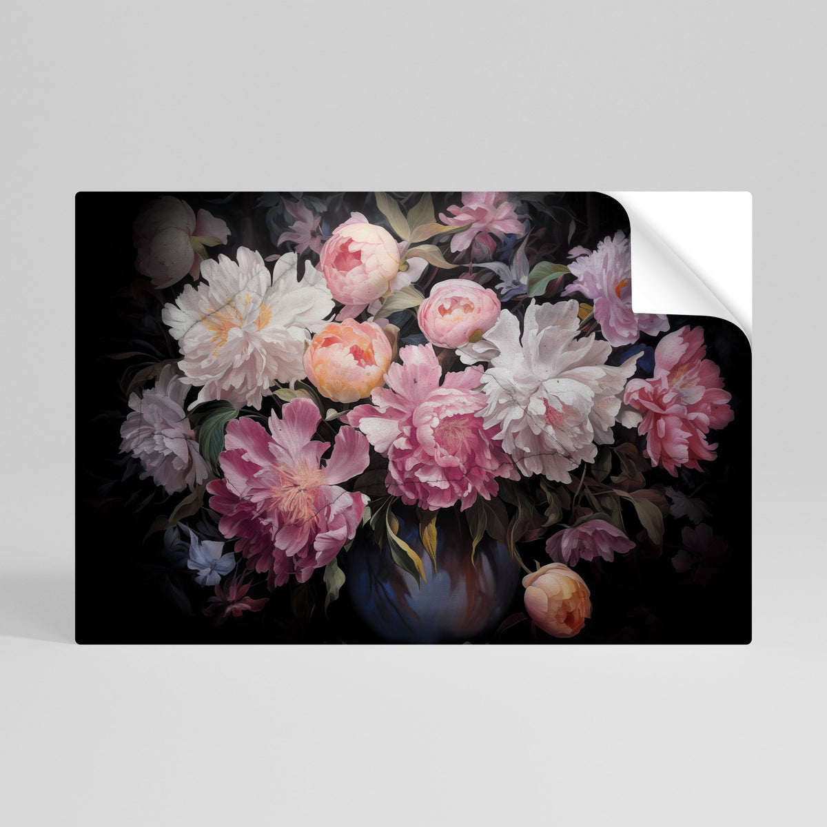 CRASHED PEONIES Αυτοκόλλητη Αφίσα οριζόντια