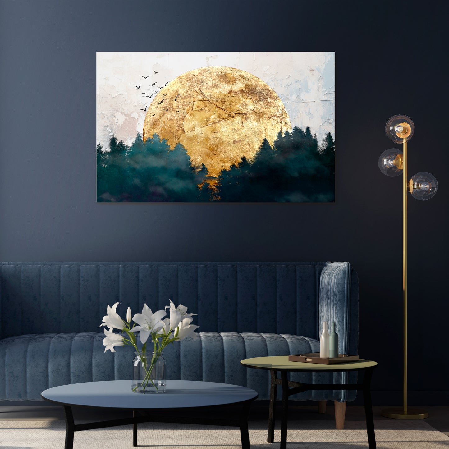 RISING MOON Horizontal Canvas Print