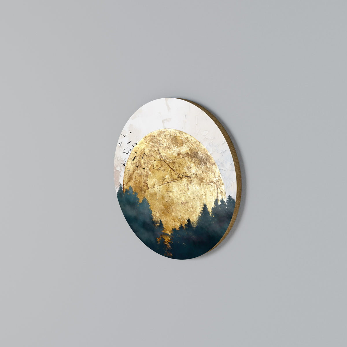 RISING MOON Στρογγυλός πίνακας ζωγραφικής
