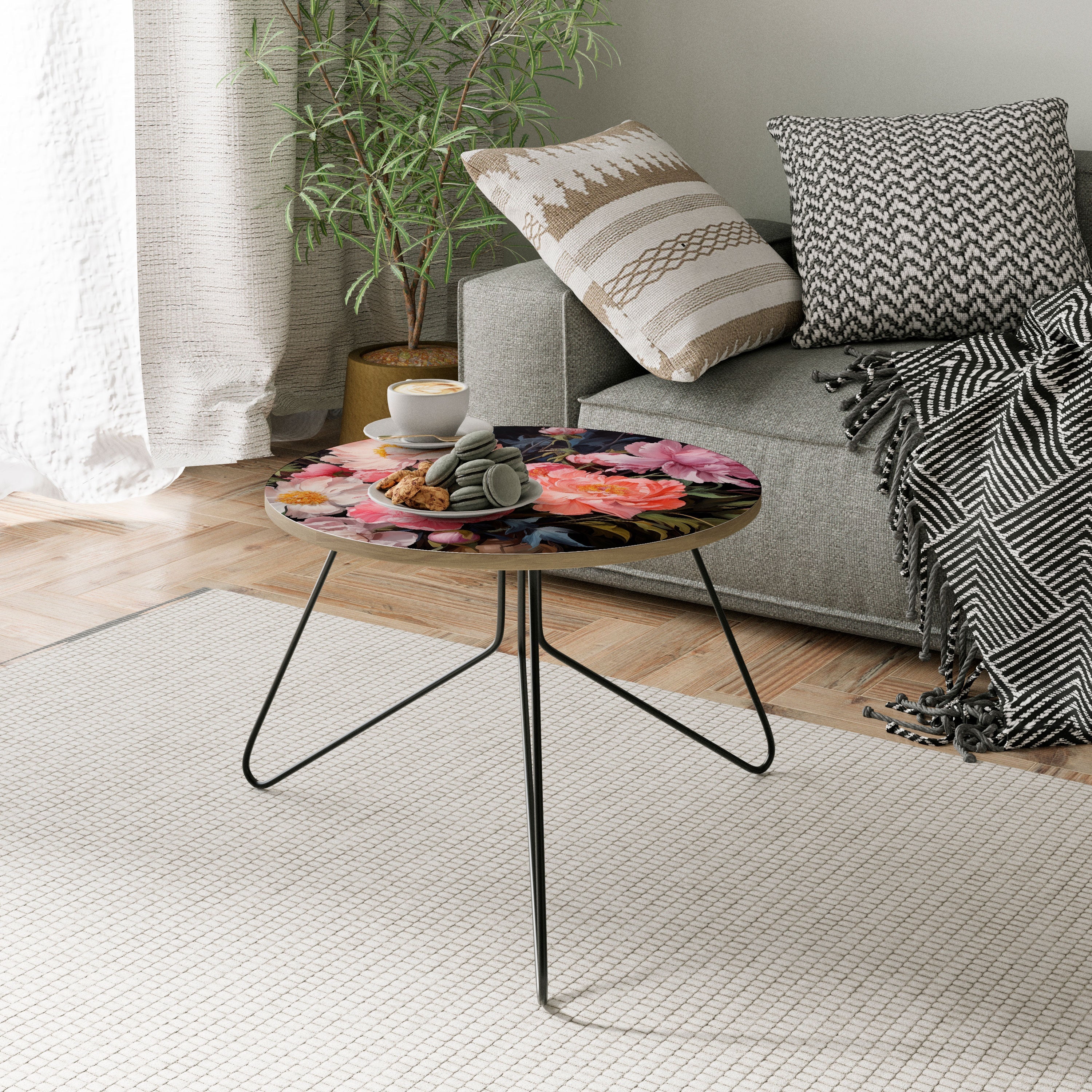 PEONIES BLOSSOM Coffee Table 60