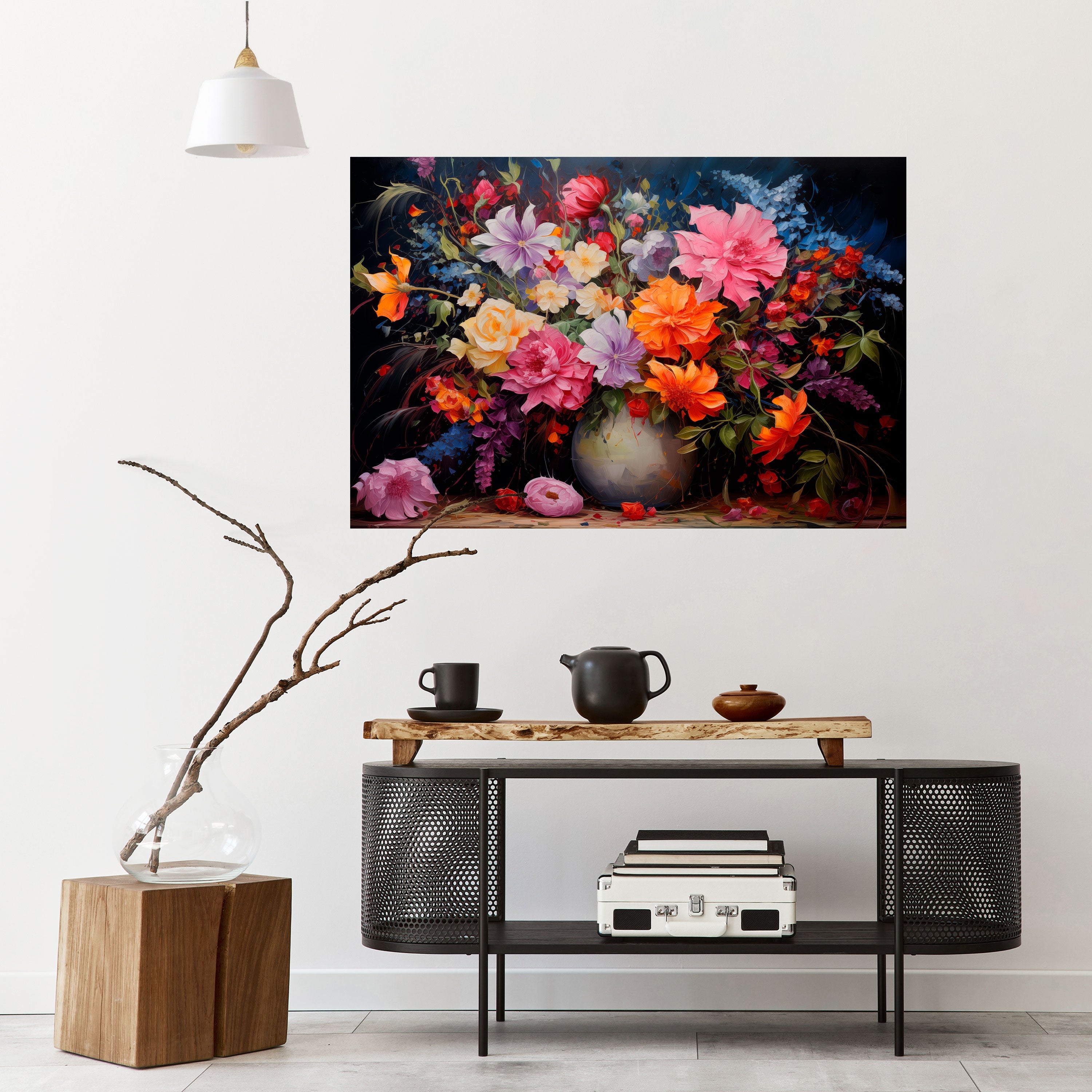 EUPHORIC BOUQUET Οριζόντια αφίσα με ξεφλούδισμα και κολλήματα