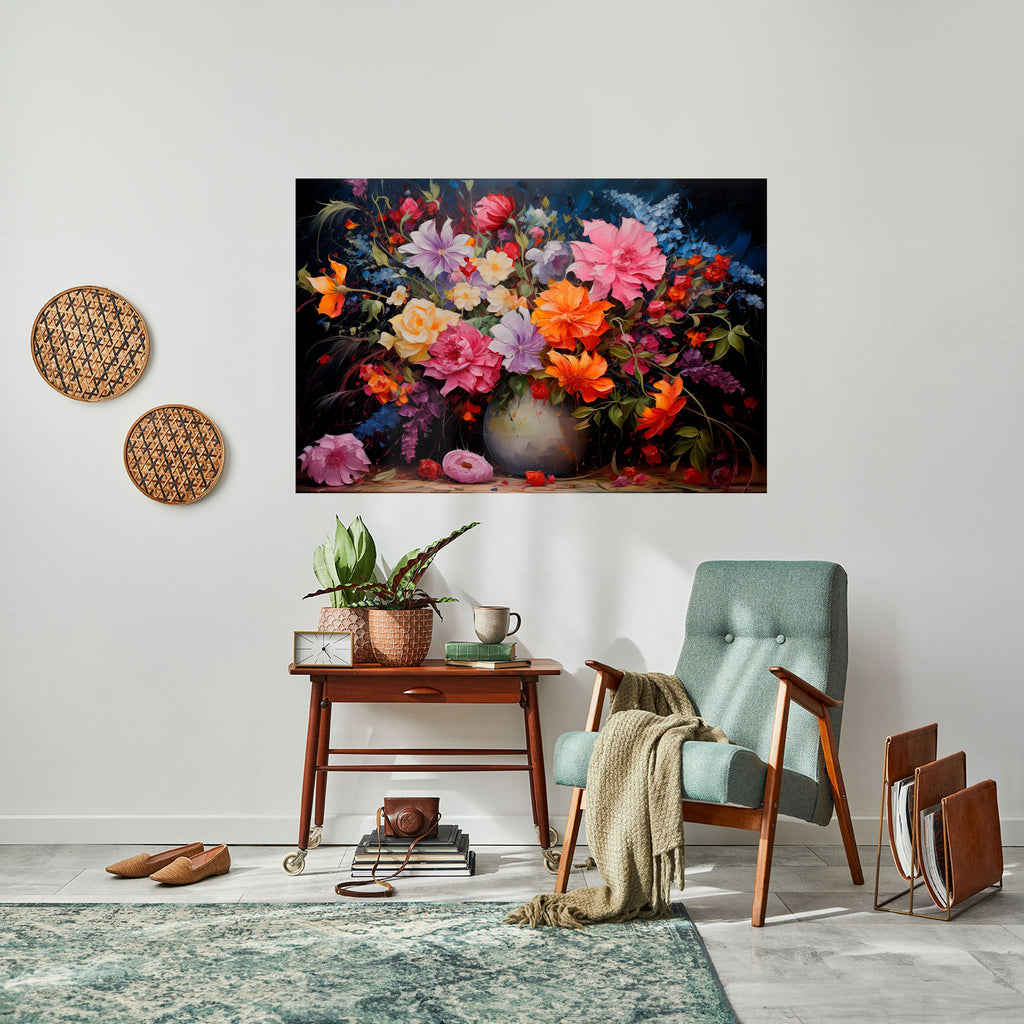 EUPHORIC BOUQUET Οριζόντια αφίσα με ξεφλούδισμα και κολλήματα