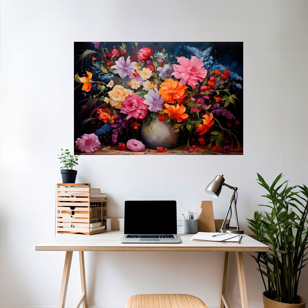 EUPHORIC BOUQUET Οριζόντια αφίσα με ξεφλούδισμα και κολλήματα