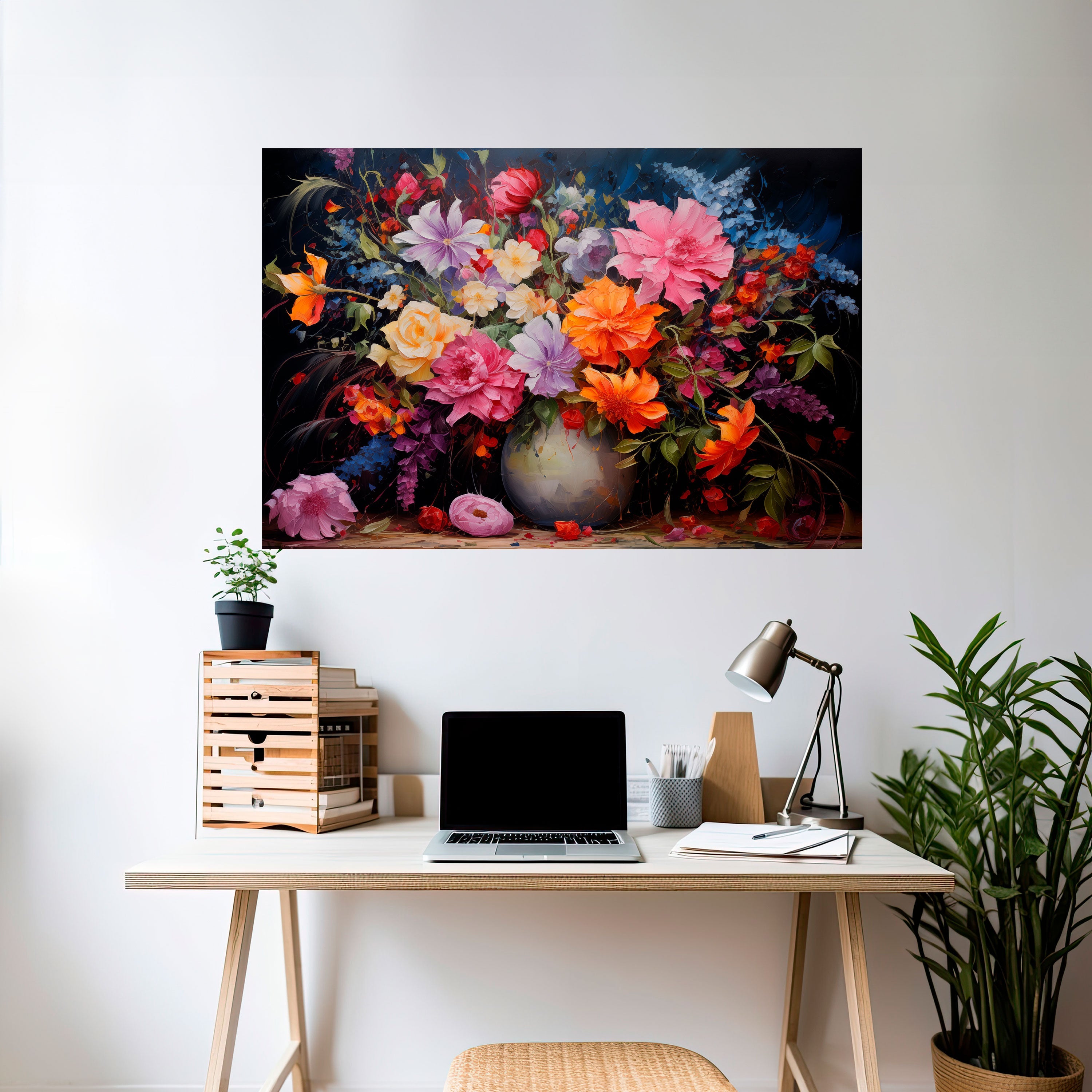 EUPHORIC BOUQUET Οριζόντια αφίσα με ξεφλούδισμα και κολλήματα