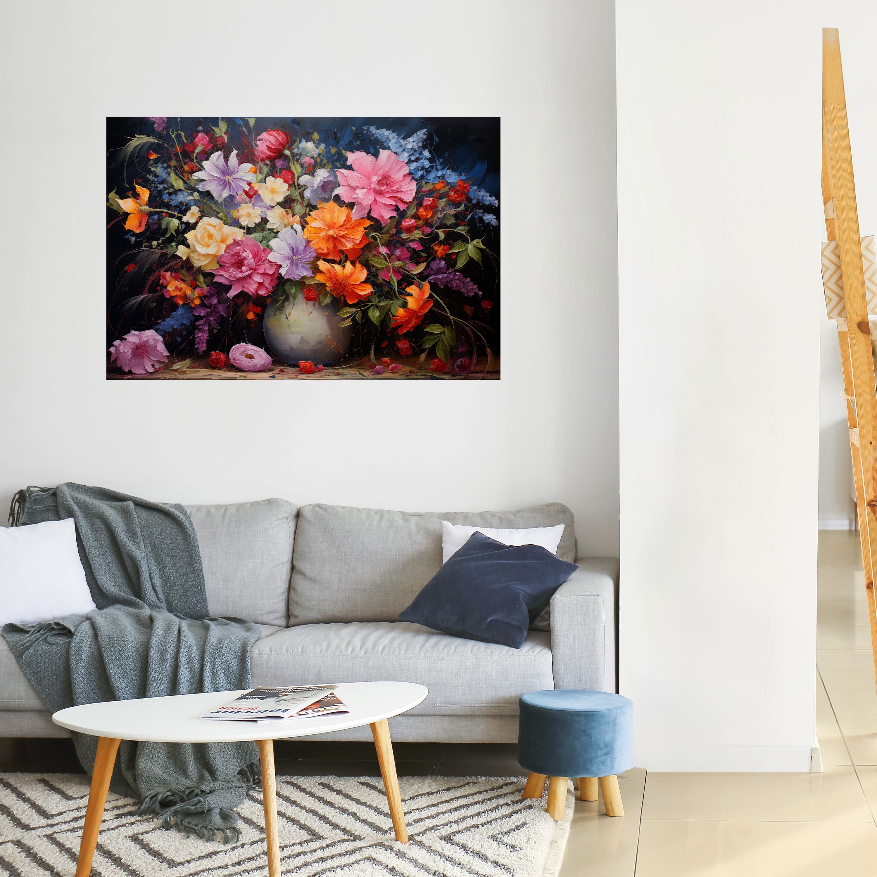 EUPHORIC BOUQUET Οριζόντια αφίσα με ξεφλούδισμα και κολλήματα